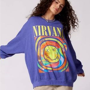 Urban Outfitters Nirvana Crew Neck Sweatshirt
